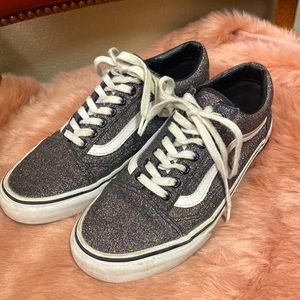 Lace up glitter Vans size 9